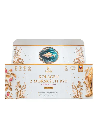 Mořský Kolagen 10 000 mg s příchutí maliny | Pro pleť a vlasy | Roveja