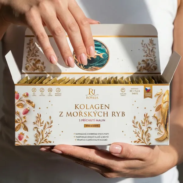 Mořský Kolagen 10 000 mg s příchutí maliny | Pro pleť a vlasy | Roveja